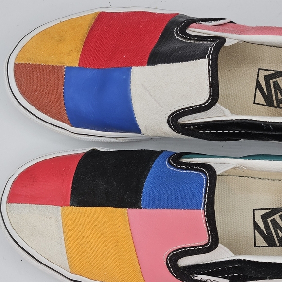 Vans Classic Slip On Patchwork Multi Color Womens 5.5 Mens 4 VN0A38F7VMF - Picture 6 of 15